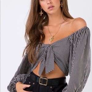 Princess Polly Ruby Spark Tie-Up Top